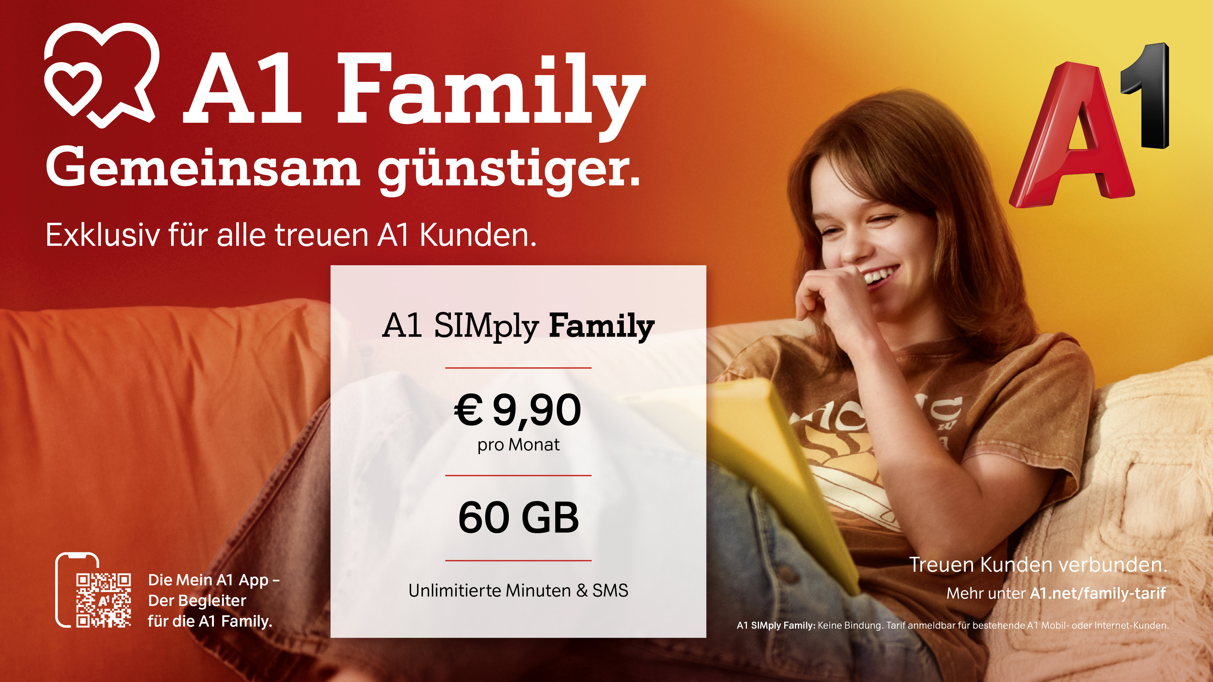 A1 SIMply Family - Gemeinsam günstiger. Exklusiv für alle treuen A1 Kunden.